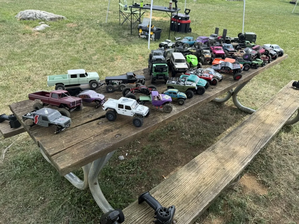 Close view of the August 1 competition vehicle lineup